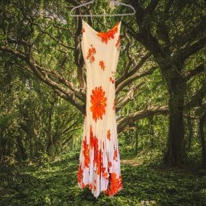 Vintage 90s Y2K Sue Wong Silk Sheer Mesh Floral Beaded Sequin Slip Dress